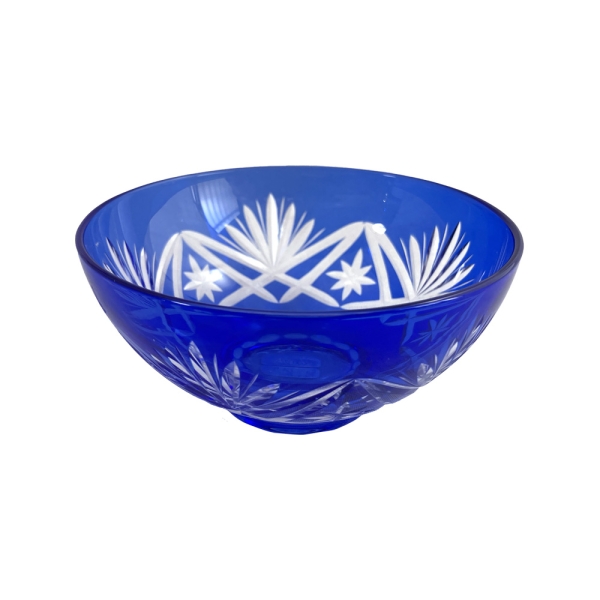 12cm切子小鉢ルリ