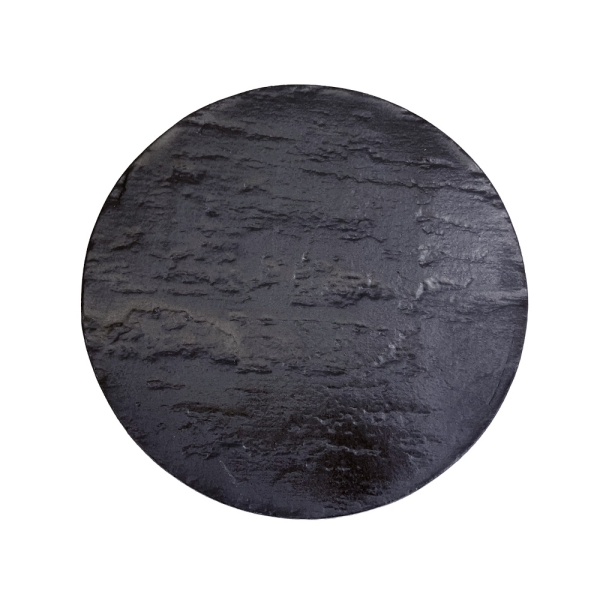 黒陶板四足丸6.0皿