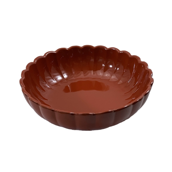 朱　3.7寸菊小鉢　木合/耐熱