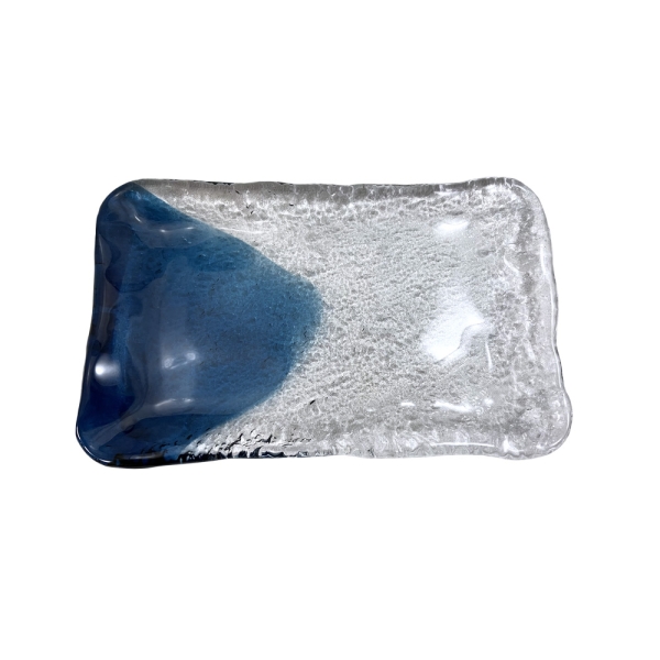 清露長皿ブルー