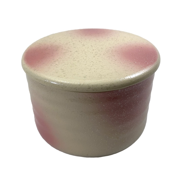 利休飯器銀石目アイボリーピンク